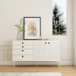 Cream Style White Iron Sideboard - Image 2