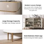 Credenza White Sideboard Buffet - Image 6