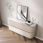 Credenza White Sideboard Buffet - Image 2