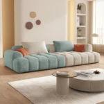 4-Seat Modular Flannelette Sofa - Image 4