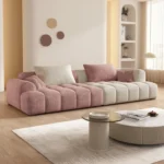 4-Seat Modular Flannelette Sofa - Image 2