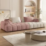 4-Seat Modular Flannelette Sofa - Image 12