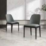 Dark Gray Armless Dining Chairs - Image 2