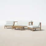 4-Person Teak Outdoor Seating Group - Image 5