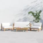 4-Person Teak Outdoor Seating Group - Image 10