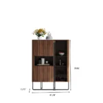 Fence Walnut Sideboard Buffet - Image 5
