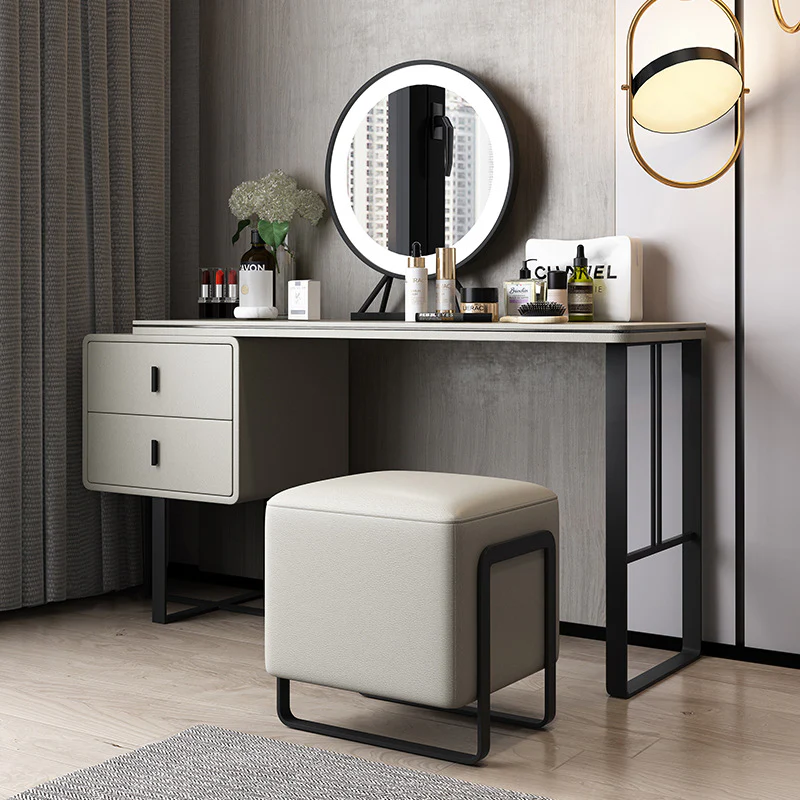 Formia-Beige-Solid-Wood-Makeup-Vanities-3.webp Minimalist Vanity Table - Image 1