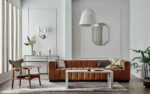 Forte Saddle Faux Leather Sofa - Image 5