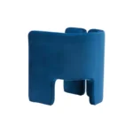 Asymmetrical Velvet Accent Chair - Image 8