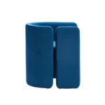 Asymmetrical Velvet Accent Chair - Image 9