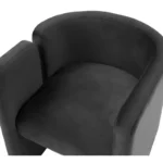 Asymmetrical Velvet Accent Chair - Image 4