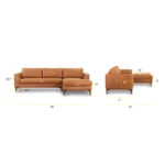 Jerry Full-Grain Artificial Leather Sectional Sofa - Image 10
