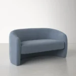 Mid-Century Velvet Loveseat - Image 3