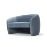 Mid-Century Velvet Loveseat - Image 6