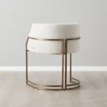 Laura Cream Boucle Dining Chair - Image 3