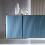 Luxe Navy Blue Sideboard Buffet Cabinet - Image 5
