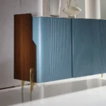 Luxe Navy Blue Sideboard Buffet Cabinet - Image 4