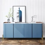 Luxe Navy Blue Sideboard Buffet Cabinet - Image 3