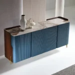 Luxe Navy Blue Sideboard Buffet Cabinet - Image 2