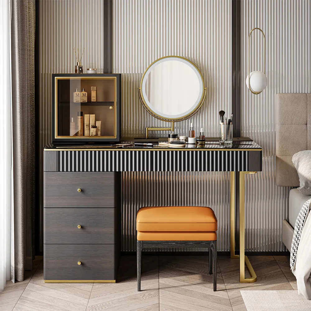 Mateo-Smoky-Makeup-Vanity-Table-Set-5.webp Mateo Makeup Vanity Table Set - Image 1