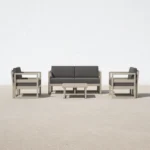 4-Piece Polypropylene Outdoor Seating Set