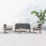 4-Piece Polypropylene Outdoor Seating Set - Image 3