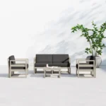 4-Piece Polypropylene Outdoor Seating Set - Image 5