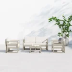 4-Piece Polypropylene Outdoor Seating Set - Image 6