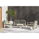 4-Piece Polypropylene Outdoor Seating Set - Image 7