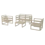 4-Piece Polypropylene Outdoor Seating Set - Image 10