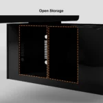 Absolutely Black L-Shape Desk - Image 9