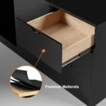 Absolutely Black L-Shape Desk - Image 5