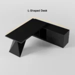 Absolutely Black L-Shape Desk - Image 10