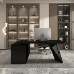 Absolutely Black L-Shape Desk - Image 3