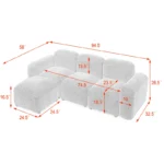 Modular Sectional Sofa with Loop Yarn Fabric - Image 13
