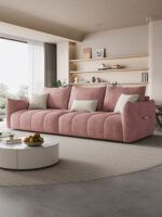 Cream & Grey Velvet Sectional Sofa - Image 7