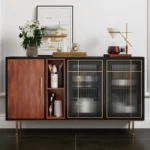 Norway Modern Sideboard Buffet 3 Door Cabinet - Image 4