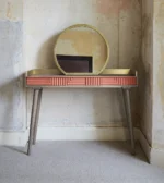 Recycled Grey & Earth Red Mirror Console - Image 2