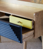 Recycled Navy & Brass Writing Desk - Image 5