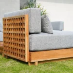 Modular Teak & Beech Outdoor Furniture Set - Image 12