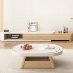 Scandinavian Style Oval Coffee Table