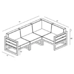 Midcentury Outdoor Sectional Set - Image 11