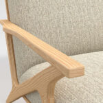 Cavett Ash Wood Loveseat - Image 6