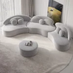 Tigi 22 Modern Sofa Light Gray Velvet - Image 2