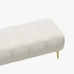 Upholstered Bedroom Bench with Metal Legs - Image 5