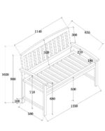 Solid Wood Garden Bench - Image 6