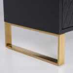 Berklin Black Wood Rectangle TV Stand - Image 6