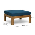 Outdoor Wooden Slatted Sofa Set - Image 11
