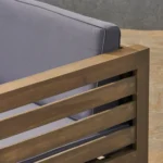 Outdoor Wooden Slatted Sofa Set - Image 36