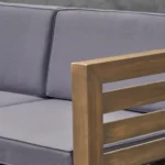 Outdoor Wooden Slatted Sofa Set - Image 34